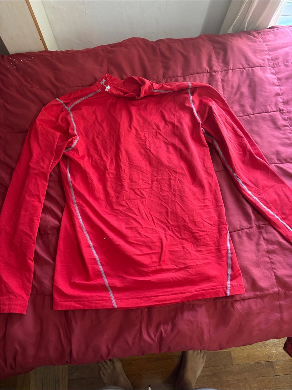 Under Armour Red Long-Sleeve Performance Compression Top